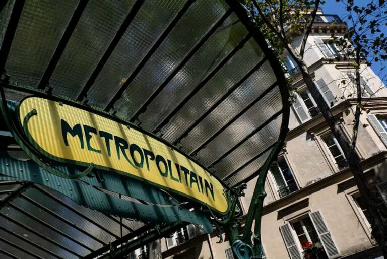 abbesses metro station in montemarte in paris