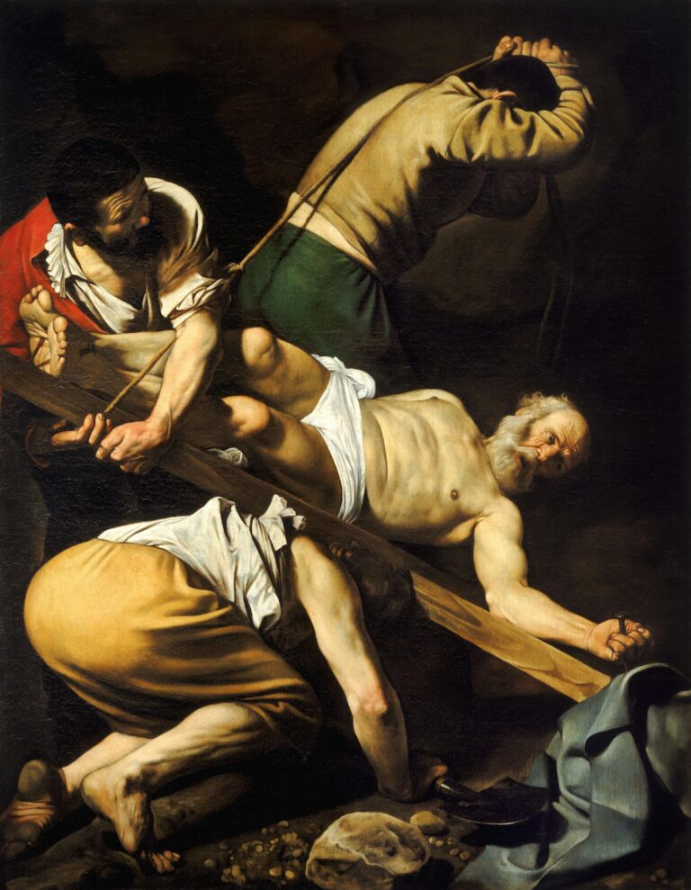caravaggio's crucifixion of paul in the cerasi chapel in rome's santa maria del popolo