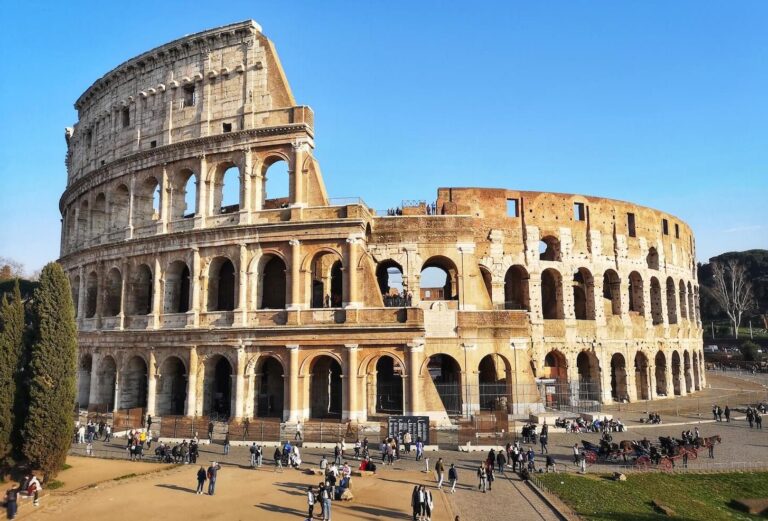 the exterior of the colosseum in rome