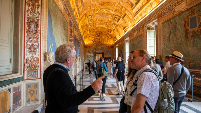 the hall of maps in the vatican on a private tour