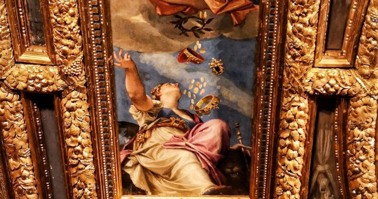 gold coins fresco at the doge's palace