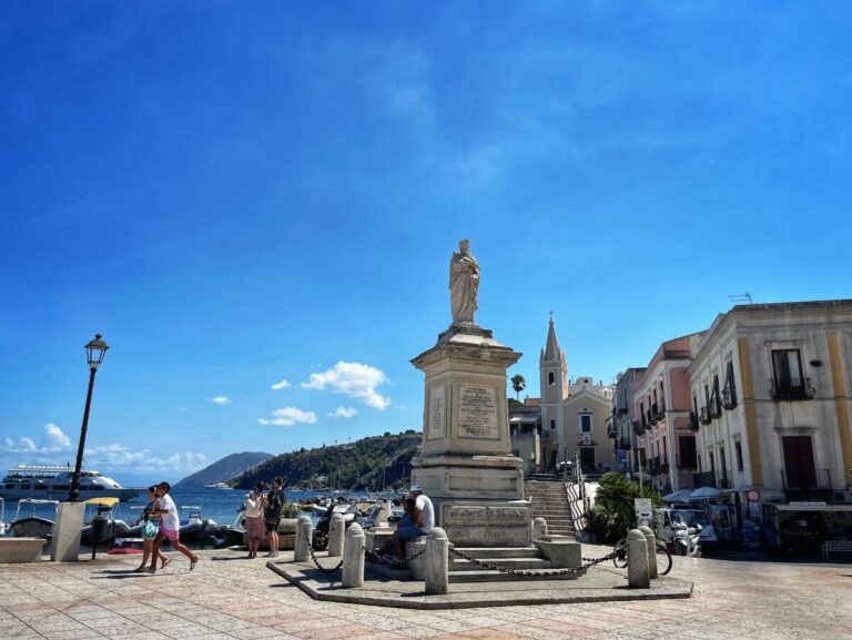 the town center of lipari