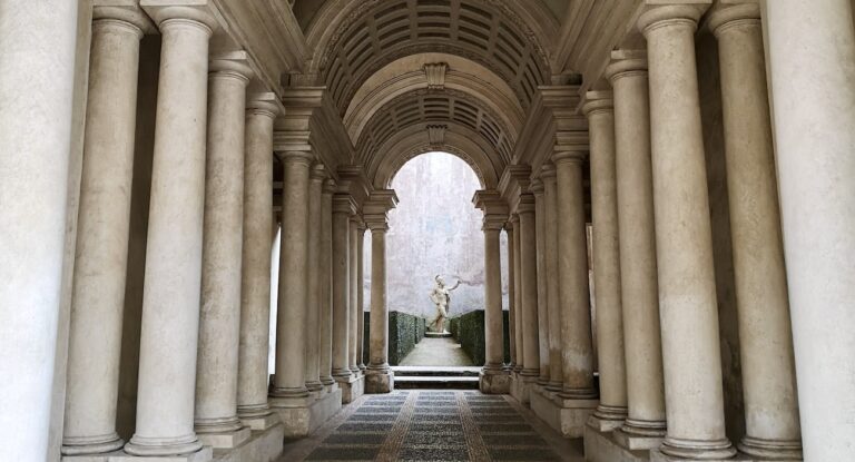 borromini's illusionistic persepctive corridor in palazzo spada