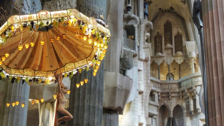 the high altar at sagrada familia in barcelona