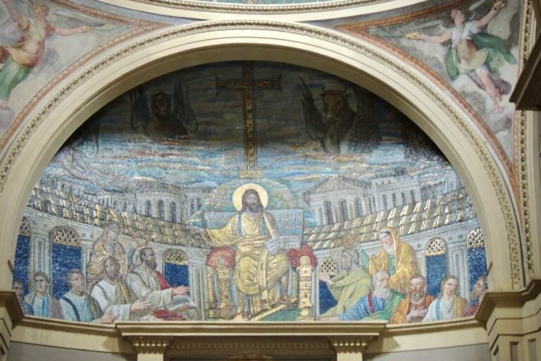 Apse mosaic in the church of Santa Pudenziana Rome