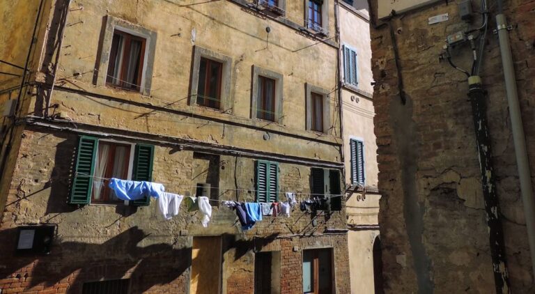 the historic center of siena is a warren of atmpspheric alleyways