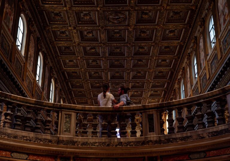 The golde gilded roof of Santa Maria Maggiore