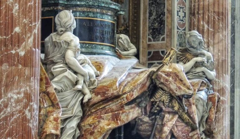 Funeral monument of Alexander VII Chigi in St Peter's Basilica the Vatica