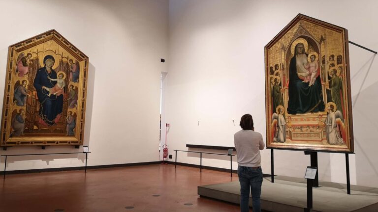 giotto's ognissanti madonna in the uffizi in florence