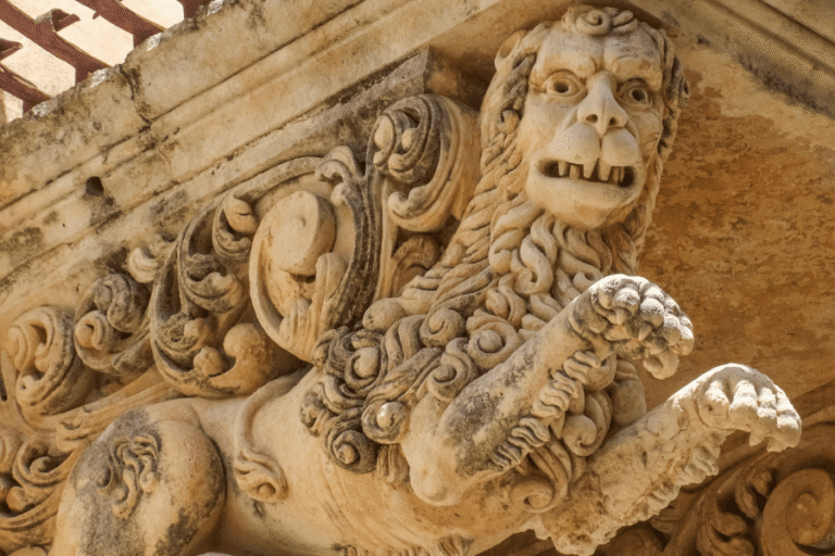 sculptures in the palazzo ducezio